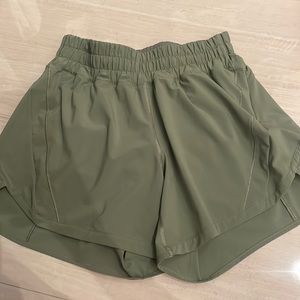Olive green 5in lulu shorts